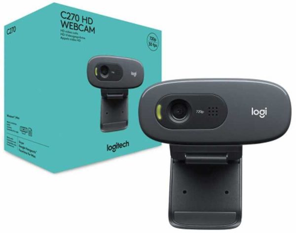 Logitech C270 Widescreen HD Video Calling For Zoom Live, Google Meet, Skype, PC/Mac/Laptop/MacBook