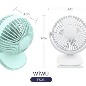 mini Clip Fan 2-in-1 360 Degree Rotation Rechargeable Fan