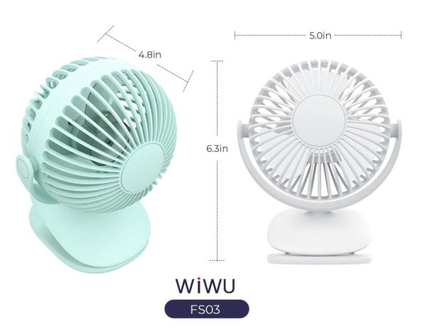 mini Clip Fan 2-in-1 360 Degree Rotation Rechargeable Fan