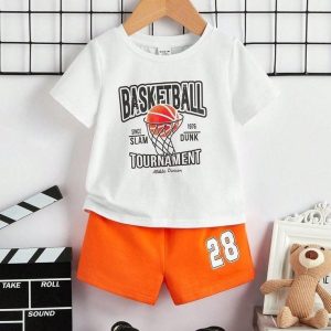 Kids unisex tees with half pant set