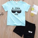 Kids unisex tees with half pant set