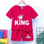 Kids unisex tees with half pant set