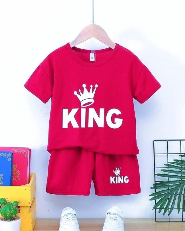 Kids unisex tees with half pant set