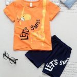 Kids unisex tees with half pant set