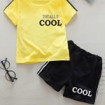 Kids unisex tees with half pant set