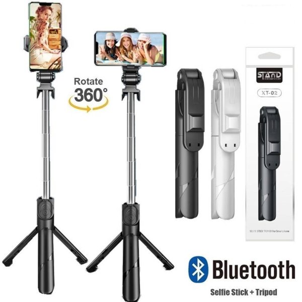 XT-02 Selfie Stick Tripod with Bluetooth Remote