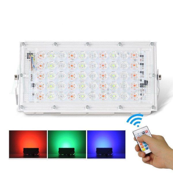 RGB LED Flood Light- Remote Controlled IP66 Waterproof Landscape & Outdoor Lighting